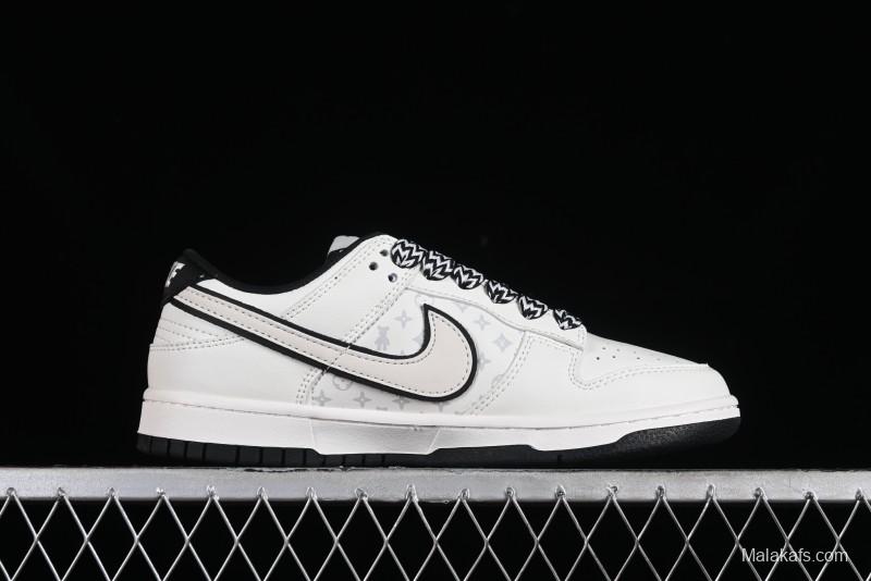 Nike SB Dunk Low LV Collaboration - Beige Black Violent Bear Anniversary High-End Custom Low-Top Casual Skate Shoes - SJ2068-239