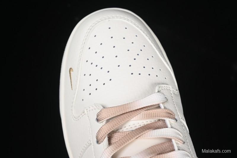 Nike SB Dunk Low Supreme Collaboration Two-Tone Khaki Anniversary High-End Custom Low-Top Casual Skate Shoes - BB8675-111