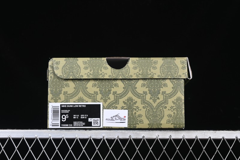 Nike SB Dunk Low Gucci Collaboration Grey Jacquard Swoosh Anniversary High-End Custom Low-Top Casual Skate Shoes - YX5066-215