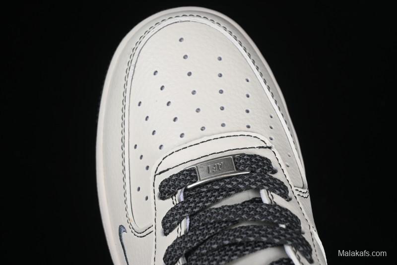 Nike Air Force 1 '07 Low Stussy Collaboration Embroidered Mini Swoosh Casual Sneakers - XZ6188-630