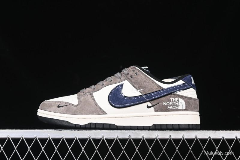 Nike SB Dunk Low The North Face Collaboration - Mysterious Grey Anniversary Edition Customized Low-Top Casual Skate Shoes - XS1086-006