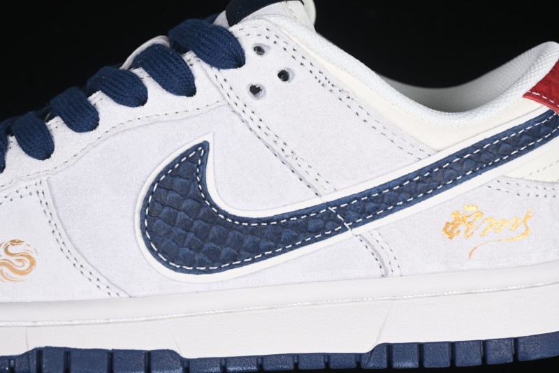 Nike SB Dunk Low Year of the Snake Limited Edition Blue Snake Swoosh Anniversary Custom Low-Top Casual Sneakers - XX3168-112