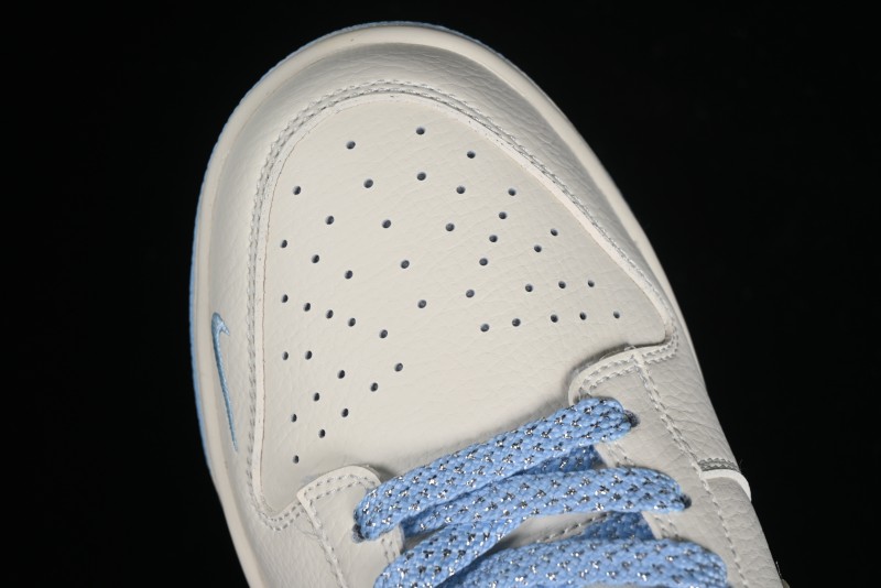 Nike SB Dunk Low BAPE Collaboration - Off-White Mini Blue Swoosh Anniversary High-End Custom Low-Top Casual Sneakers - XD6188-027