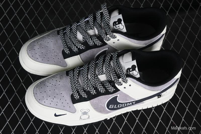 Nike SB Dunk Low Violent Bear Collaboration Two-Tone Swoosh Anniversary High-End Custom Low-Top Casual Skate Shoes - DJ2024-111