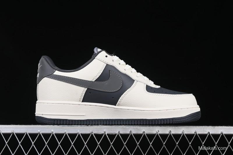 Nike Air Force 1 '07 Low Stussy Collaboration - Light Grey Triple Swoosh Low-Top Casual Sneakers - KK1988-037