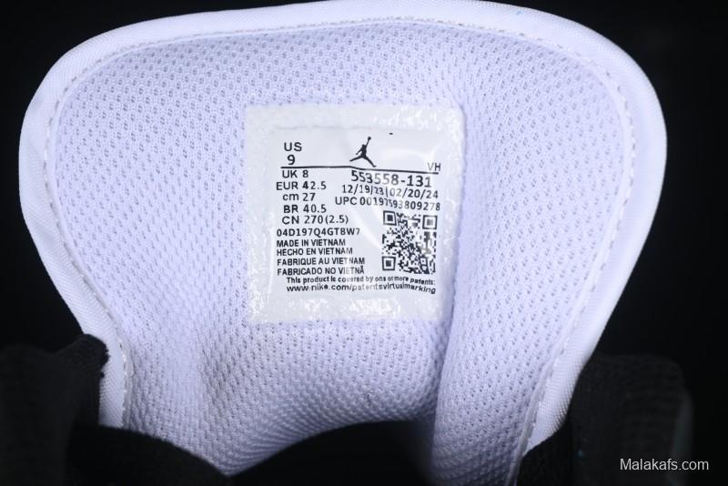 Nike Air Jordan 1 Low AJ1 Black White Panda Low Top Lifestyle Basketball Shoes - 553558-131