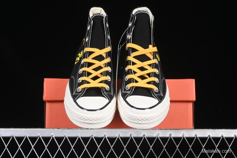 Converse Chuck 1970s High-Top Casual Canvas Sneakers with Classic Graffiti Limited Edition Three-Star Logo - 162050C