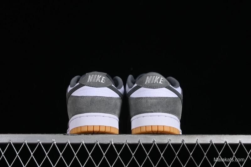 Nike Dunk Low SB Grey Gum Retro Skate Shoes with Suede Overlays - FV0389-100