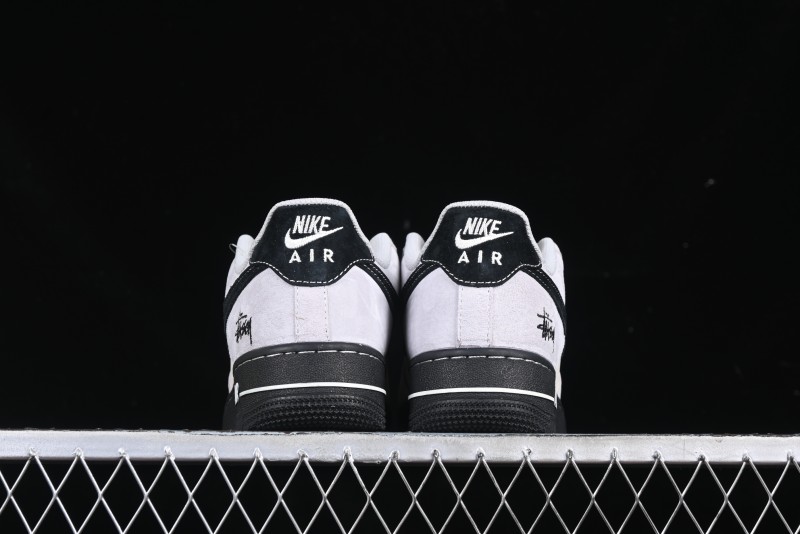 Nike Air Force 1 '07 Low Stussy Collaboration All Black Low-Top Casual Sneakers - XZ6188-195