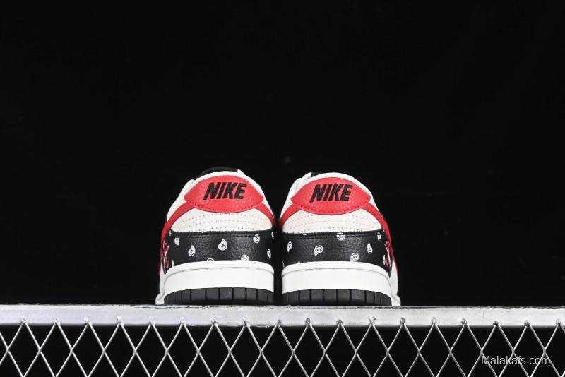 Nike SB Dunk Low Edison Chen Collaboration Graffiti Red Swoosh Anniversary Custom Low-Top Casual Skate Shoes - DJ2024-101