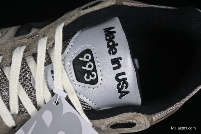 New Balance Made In USA M993 Series Classic Retro Casual Running Shoes with Heritage Design - U993JJ