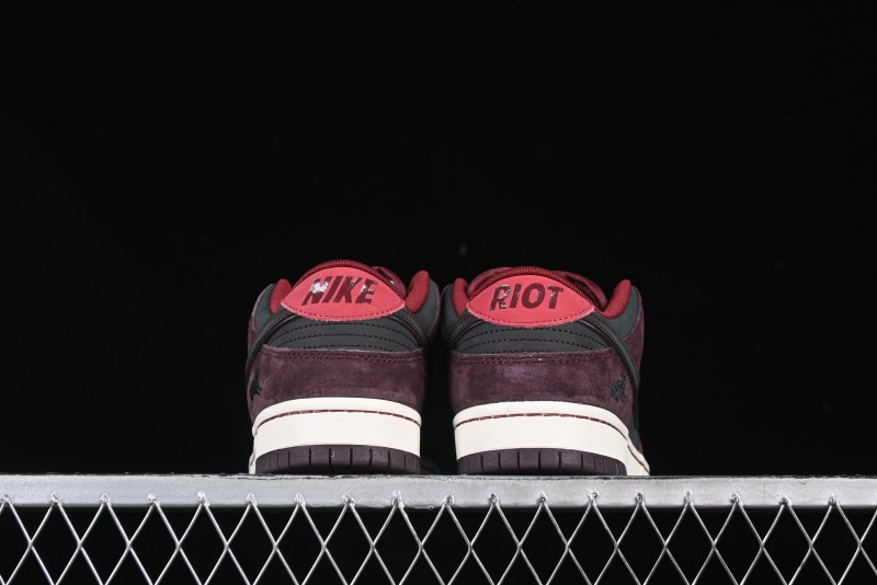 Nike SB Dunk Low "Dark Burgundy & Black" - Premium Suede Skate Shoes