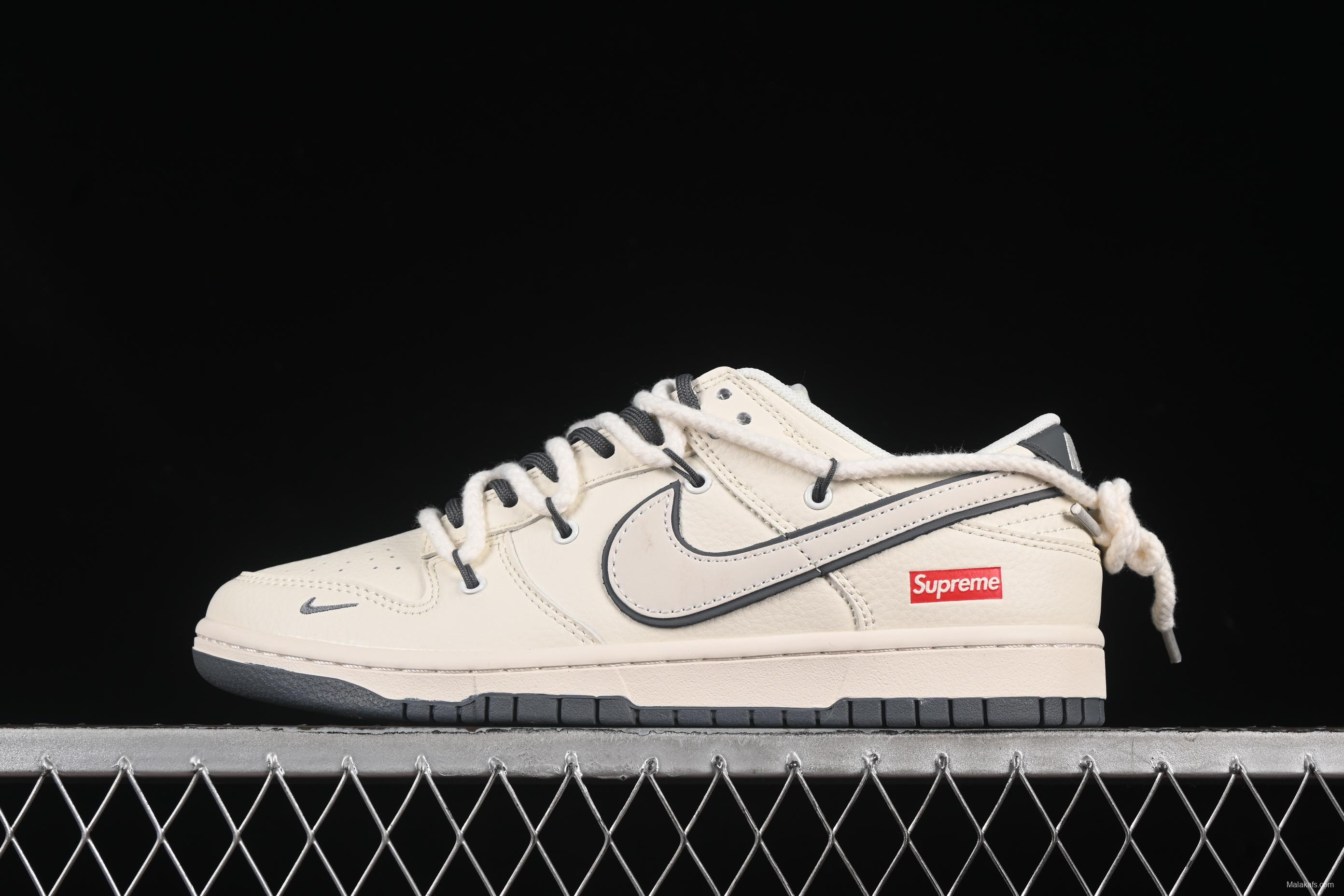 Nike SB Dunk Low Sup Series Strap White Anniversary Customized Low-Top Skate Shoes - YX5066-258