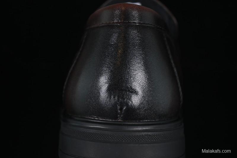 ECCO London Collection Slip-On Business Men's Leather Shoes with Wide Toe Design and Innovative Sole - 61160801002