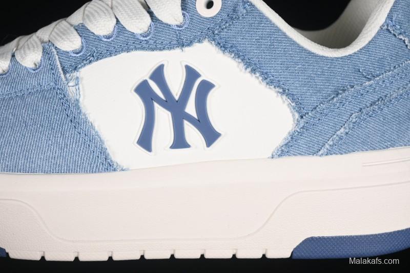 New York Yankees MLB Chunky Liner Lightweight Platform Sneakers with Hook and Loop Closure - 3ASXV015N50BLS