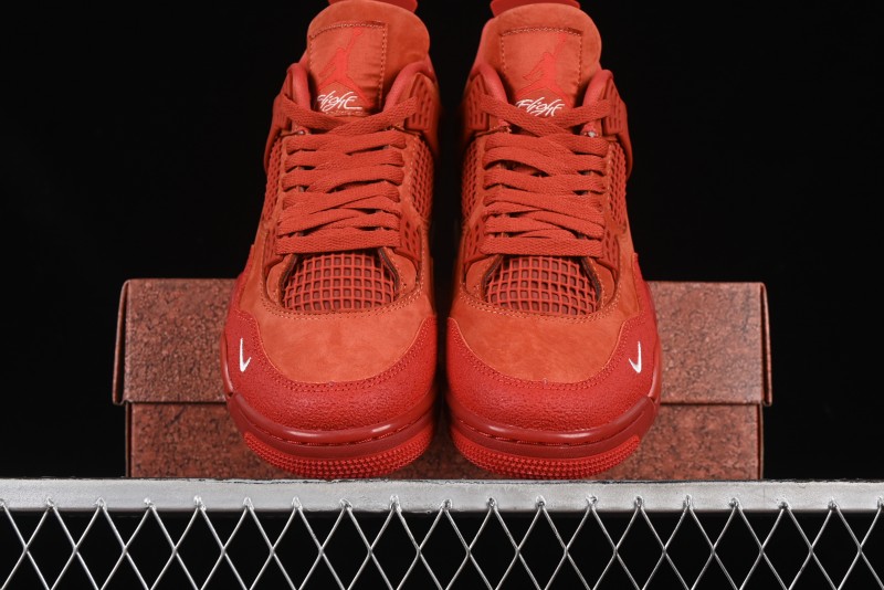 Nike Nigel Sylvester x Air Jordan 4 Retro High OG "Brick By Brick" Sneakers - HF4340-800