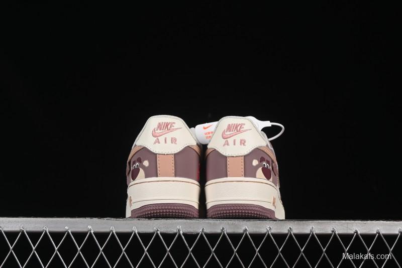 Nike Air Force 1'07 Low Strawberry Bear Custom Casual Sneakers - DB3301-551
