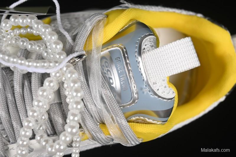 GG-CC Star-Designed Lace-Up Hollow-Out Chunky Sneakers with 5cm Height Boost - G25X269