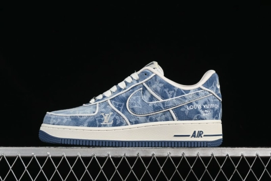 Nike Air Force 1 '07 Low LV Collaboration Blue Denim Casual Sneakers - SC9207-532
