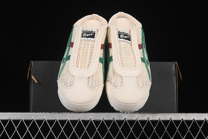 Onitsuka Tiger Mexico 66 Sabot Slip-On Sneakers with Breathable Mesh Upper - 1183C123-103