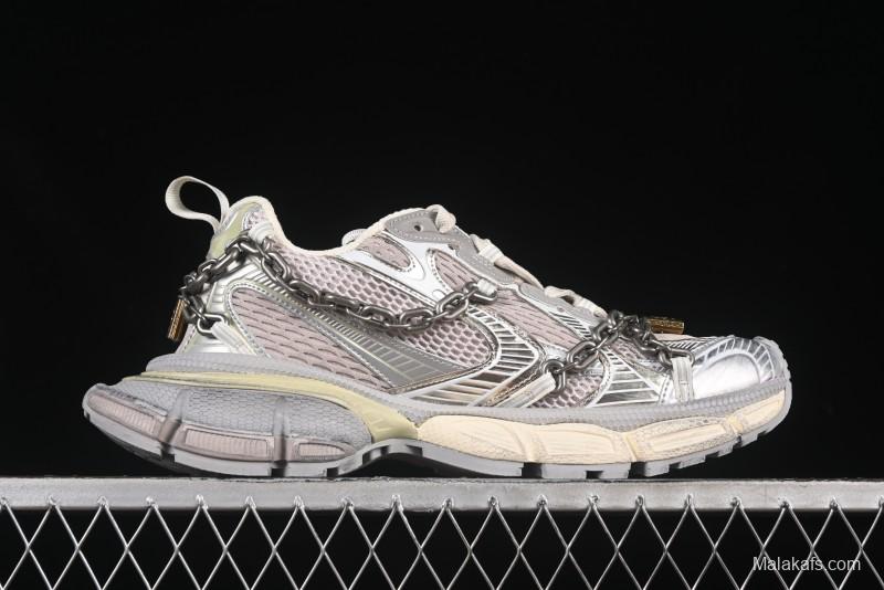 Balenciaga Phantom Sneaker 3XL Running Shoes with Transparent Heel Strap - W3XPL9182