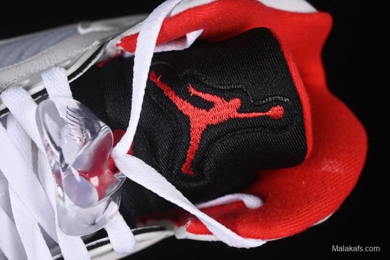 Nike Air Jordan 5 Retro Basketball Shoes Fire Red Black Tongue - HQ7978-101