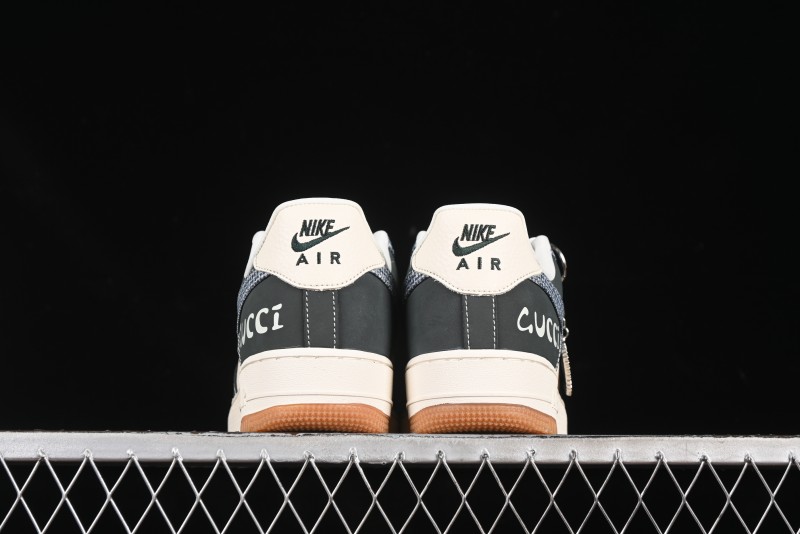 Nike Air Force 1'07 Low Gucci Collaboration Floral Pattern Rubber Sole Casual Sneakers - DF0188-058