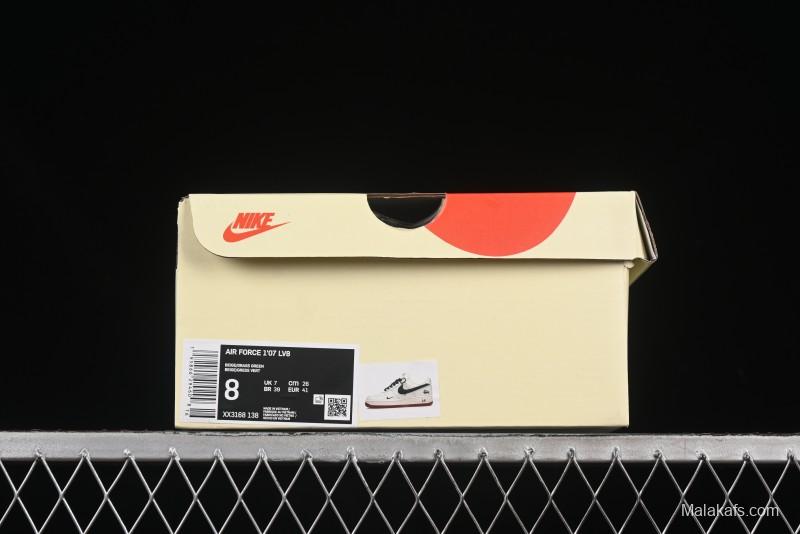 Nike Air Force 1 '07 Low Stussy Collaboration Green Swoosh Gum Sole Casual Sneakers - XX3168-138