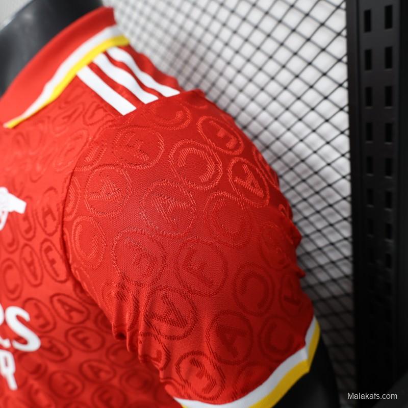 Player Version 25/26 Arsenal RED POLO Jersey