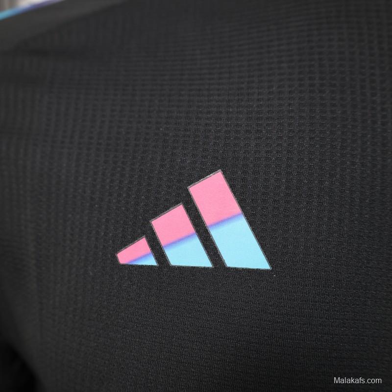 Player Version 2025 Algeria Black with Colorful Gradient Accents Jersey