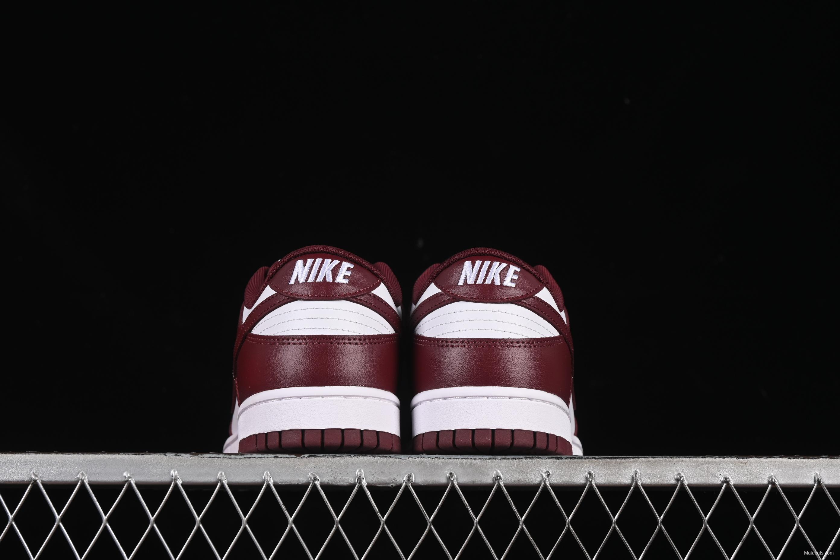 Nike SB Dunk Low Bordeaux Red Low-Top Casual Skate Shoes - DV0833-115
