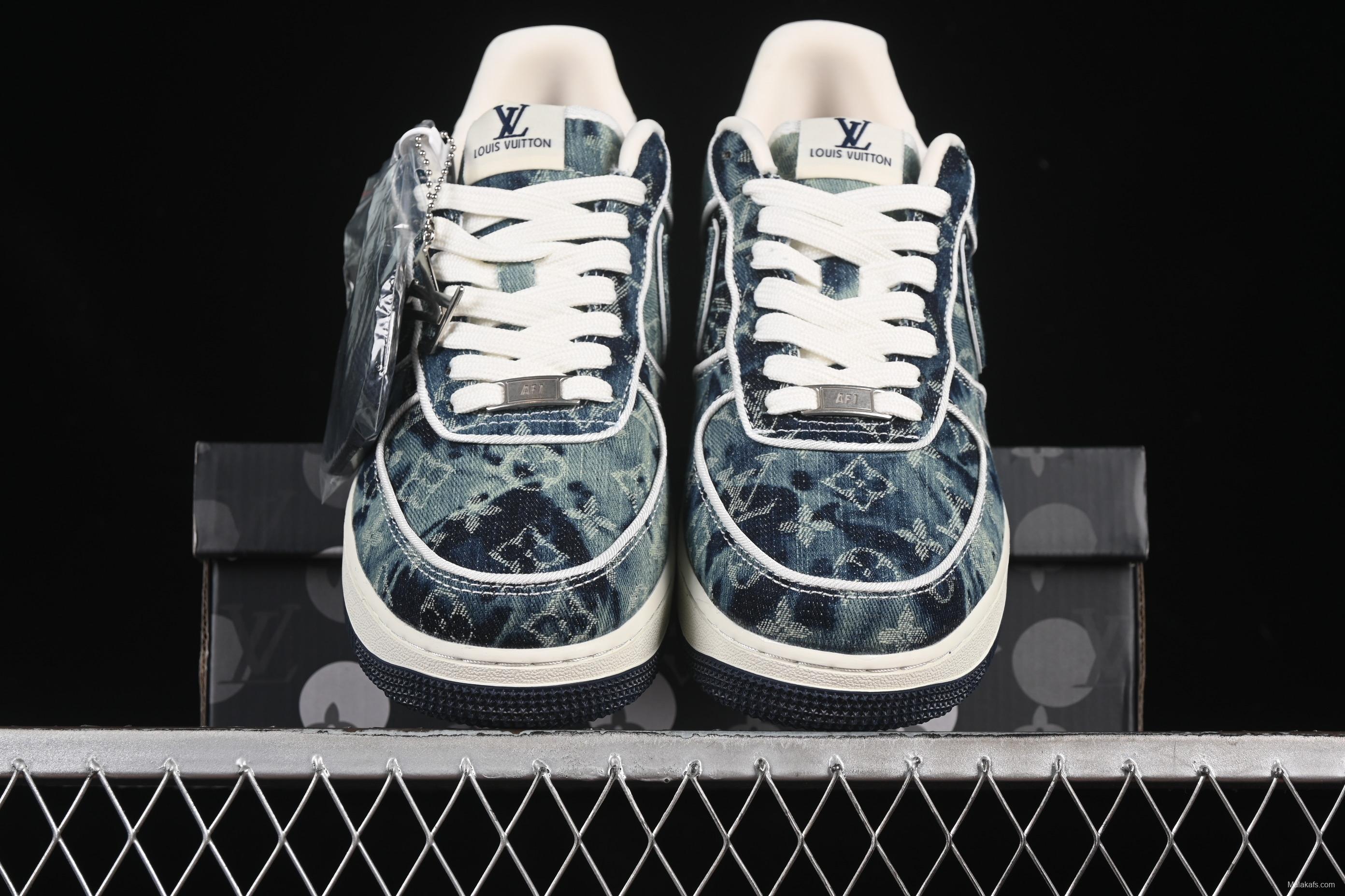 Nike Air Force 1 '07 Low LV Collaboration Blue Denim Casual Sneakers - SC9207-533