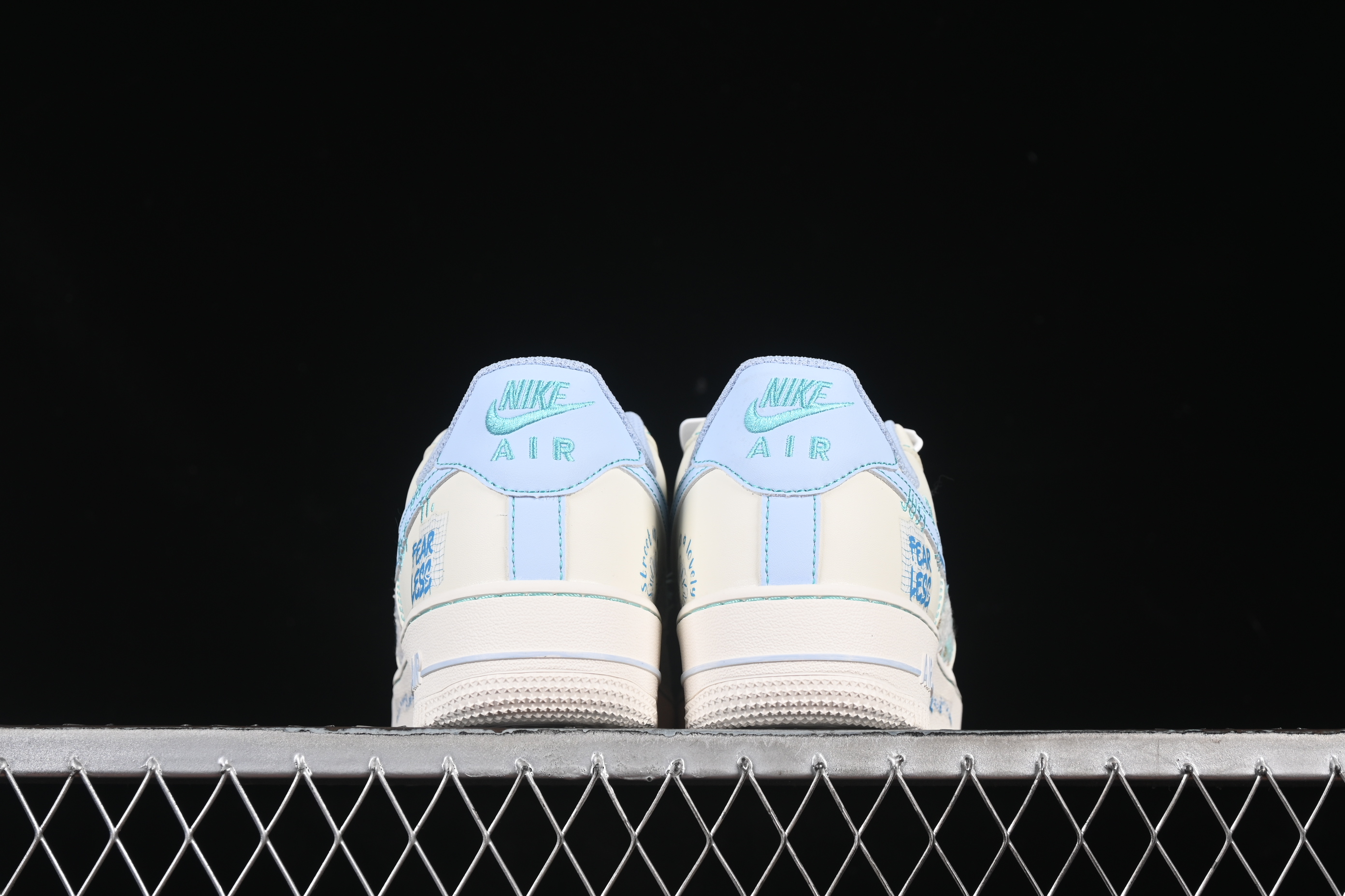 Nike Air Force 1'07 Low "Love Words" Casual Sneakers with Blue Romantic Design - FJ7740-510