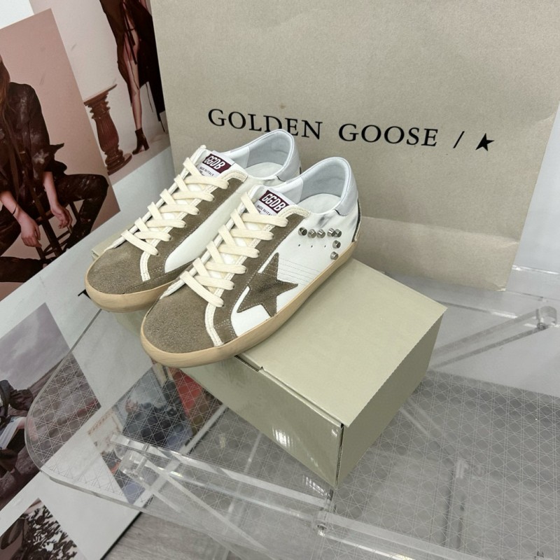 2025 Women GGDB White Beige Suede Leather Sneakers MJ00260