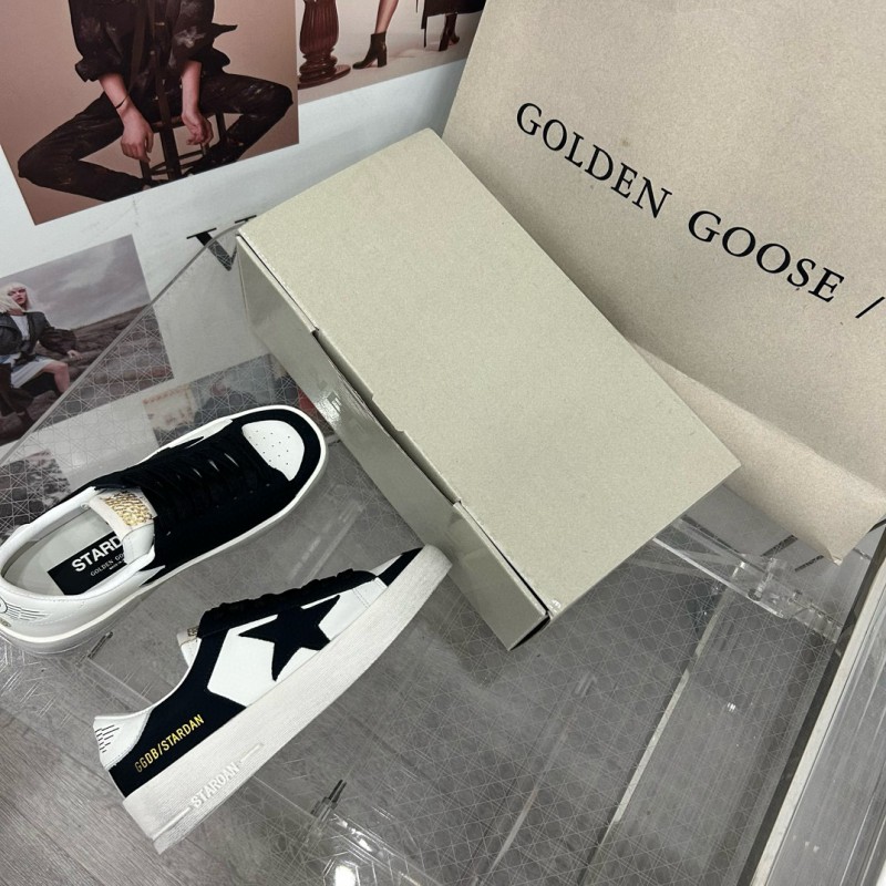 2024 Unisex GGDB Black White Leather Sneakers 