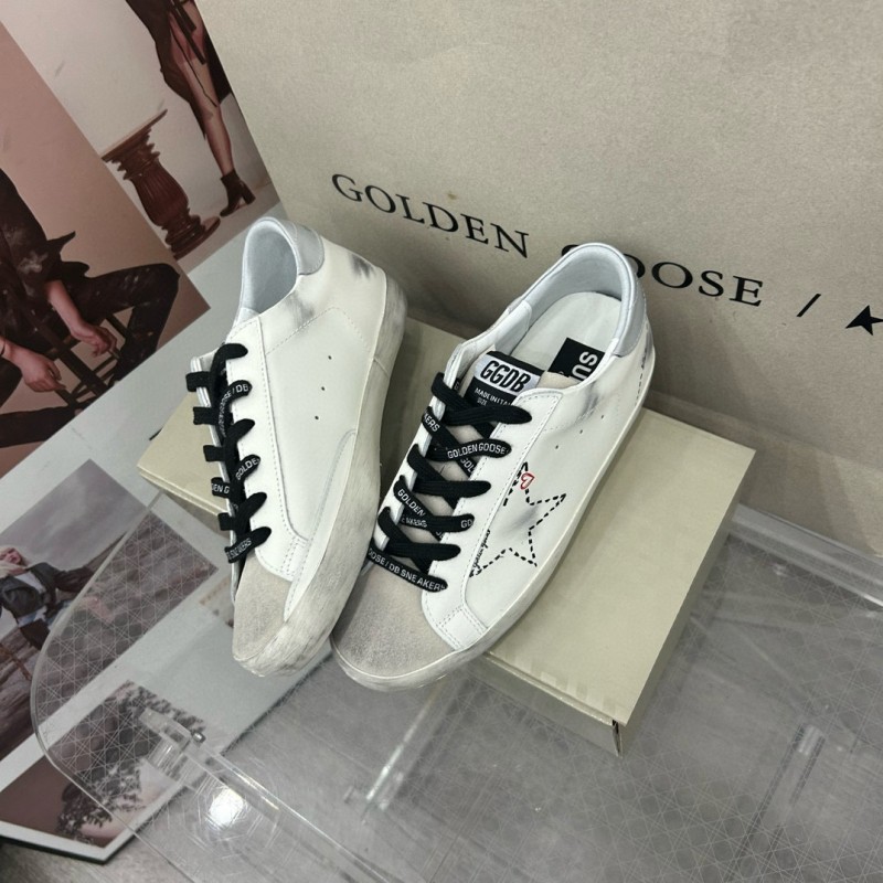 2025 Unisex GGDB White Black Suede Leather Sneakers MJ00260