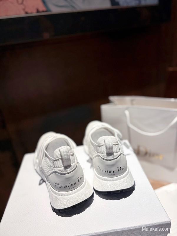2025 Women Dior White Flyknit Sneakers LY00260