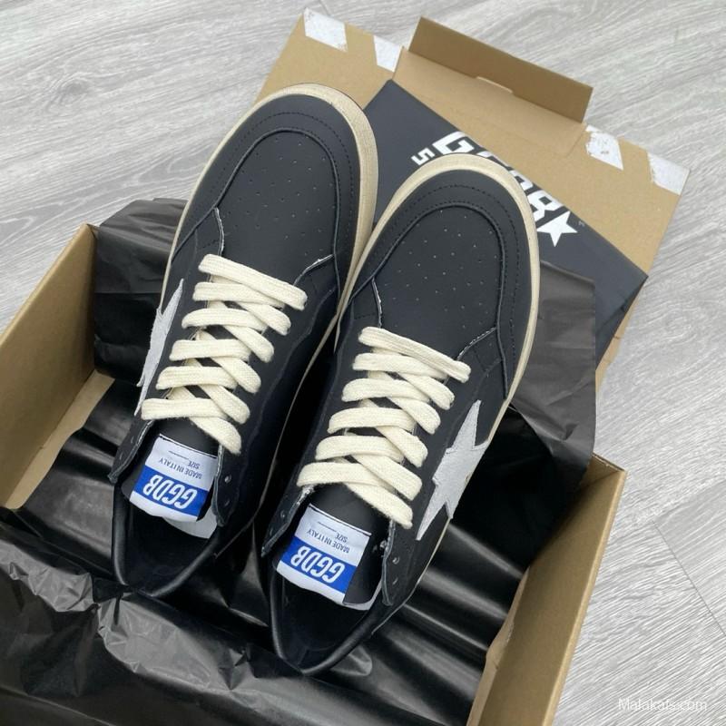 2024 Unisex GGDB Black White Leather Sneakers MJ00260