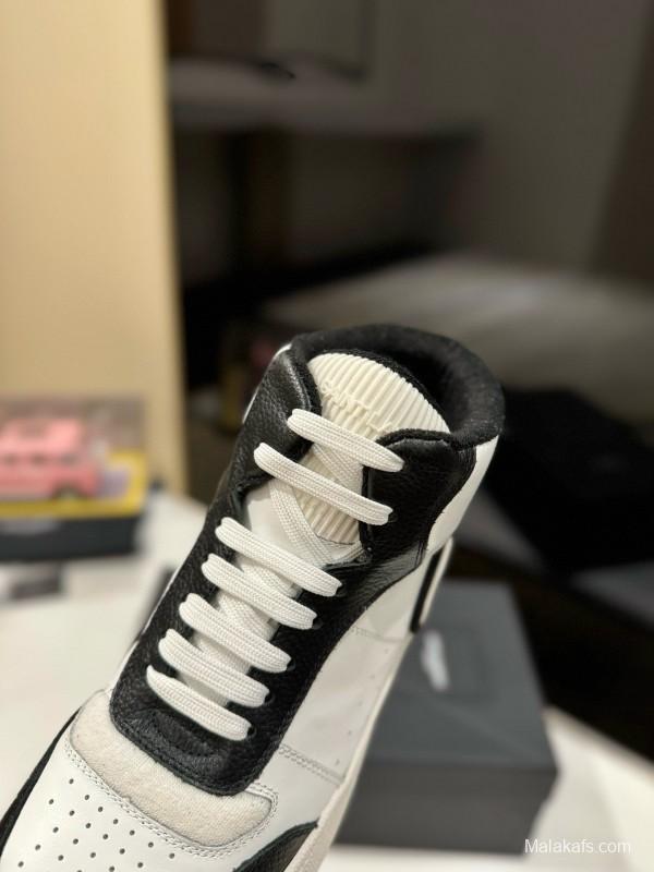 2024 Unisex Yves Saint Laurent Black White Leather Casual Sneakers MJ00390