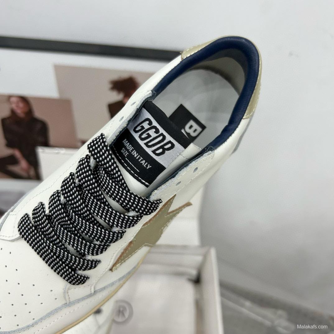 2024 Unisex GGDB White Gold Leather Sneakers MJ00260