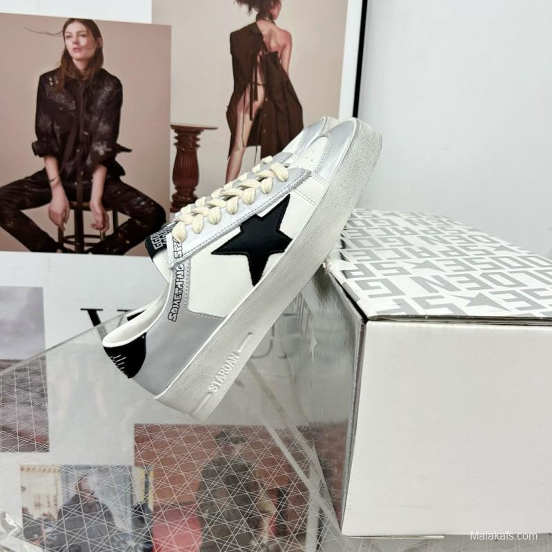 2024 Unisex GGDB White Black Leather Sneakers MJ00260