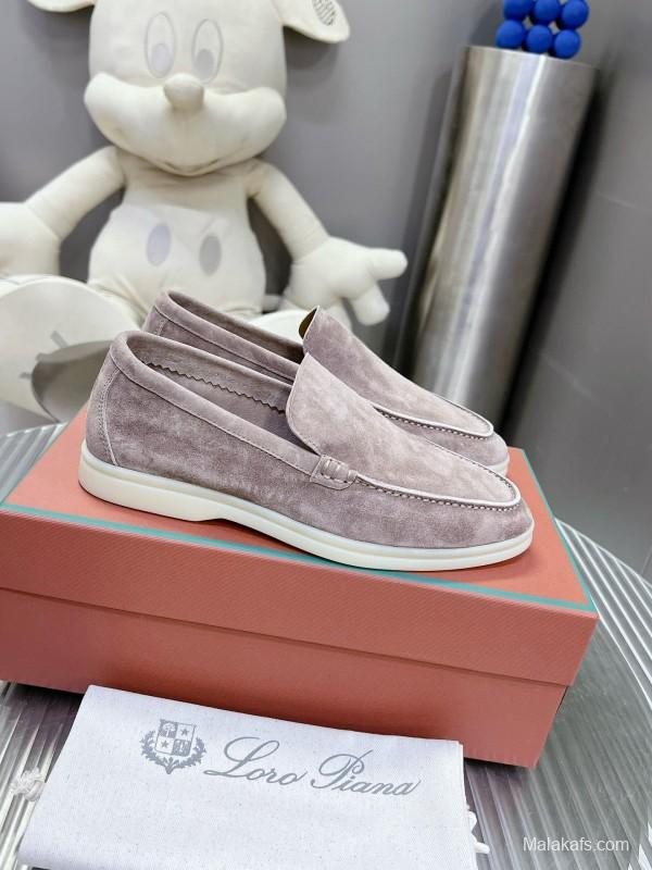 2024 Unisex LP Light Pink Suede Loafers MJ00270