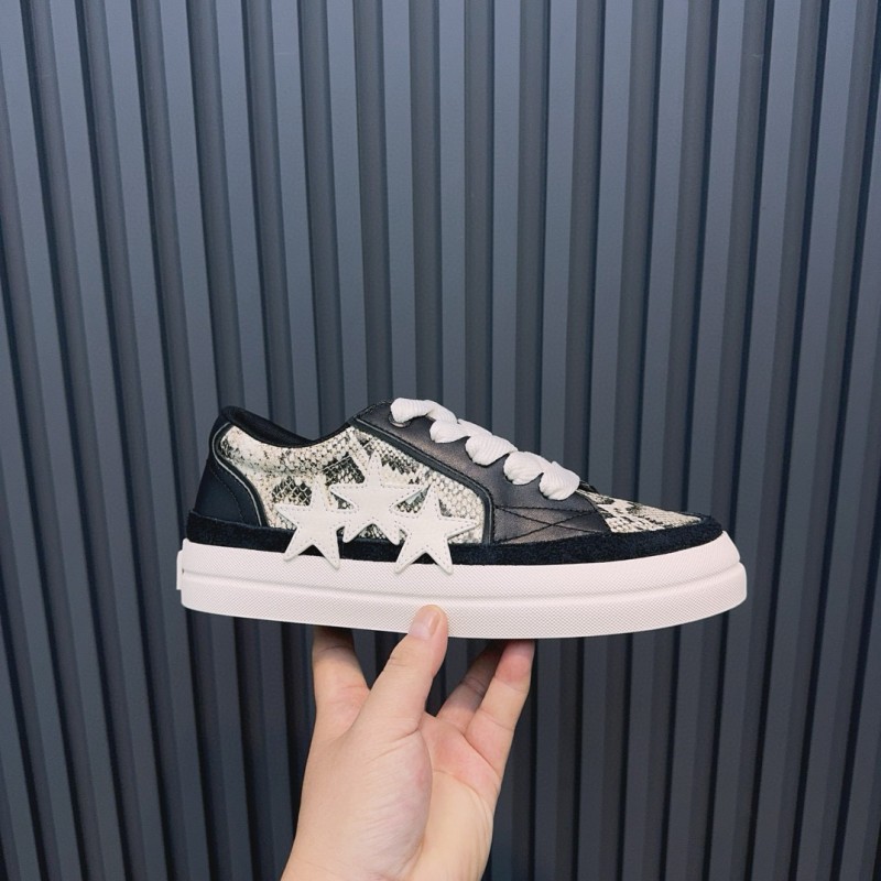 2024 Unisex Amiri Black White Leather Sneaker MJ00300