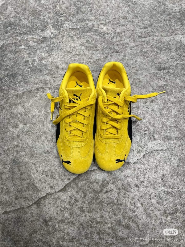 2025 Women Puma Yellow Suede Sneakers KFY00260