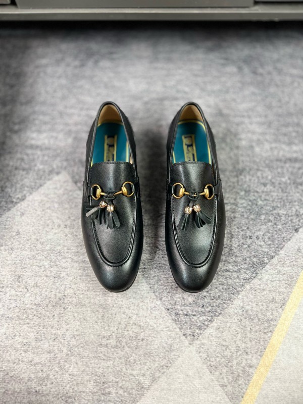 2024 Men Louis Vuitton Black Leather Loafer
