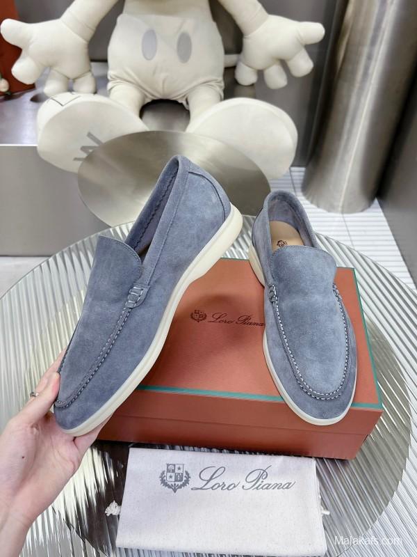 2025 Men Le Parmentier Grey Suede Loafers LY00260