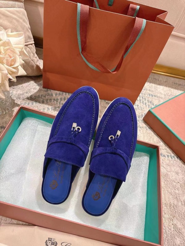 2025 Women LP Blue Suede Loafers LY00260(F)