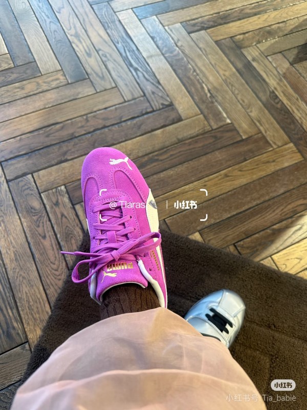 2025 Women Puma Purple White Suede Sneakers