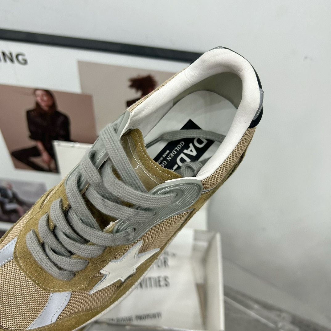 2024 Unisex GGDB Green Grey White Suede Mesh Sneakers