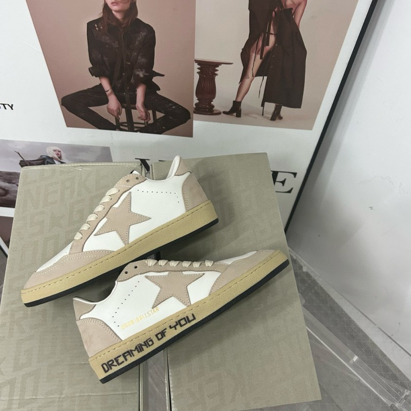 2024 Unisex GGDB White Beige Leather Suede Low Top Sneakers MJ00260